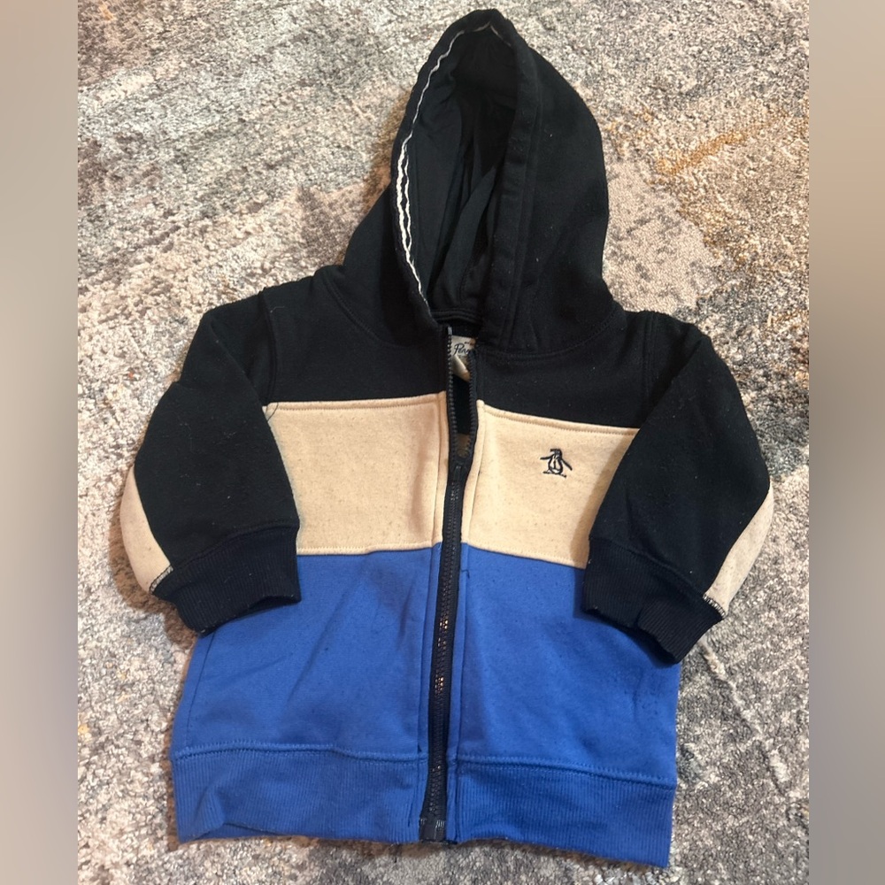 Original Penguin Kids Hoodie - Black, Tan, Blue